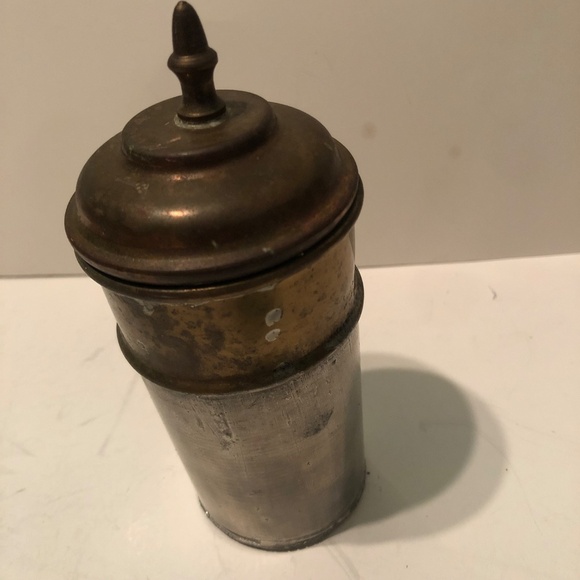 Antique cocktail strainer made with copper, brass , and silver. - used - Picture 7 of 10